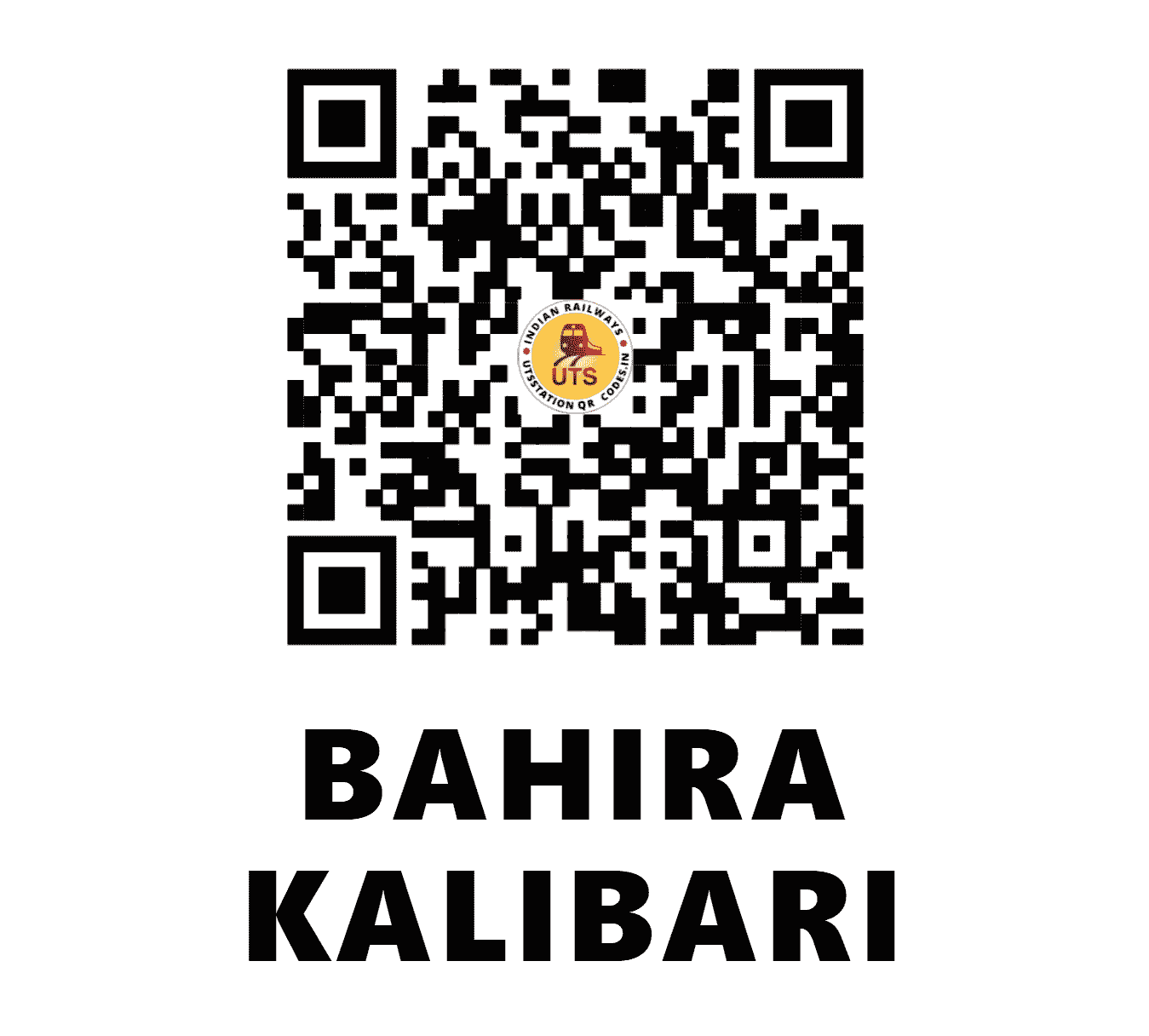 UTS QR Code for BAHIRA KALIBARI - BHKA - ER (WEST BENGAL)